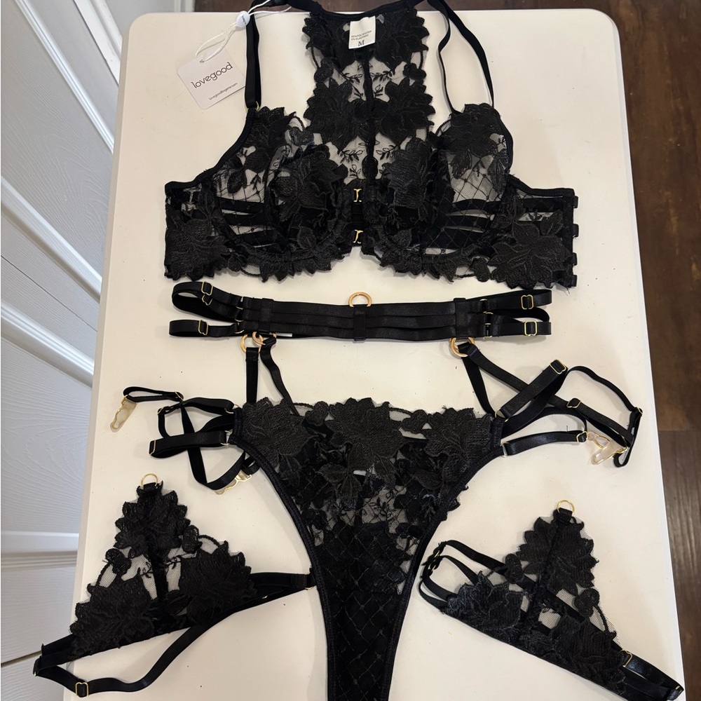 Black Racerback Lingerie Set - NWT